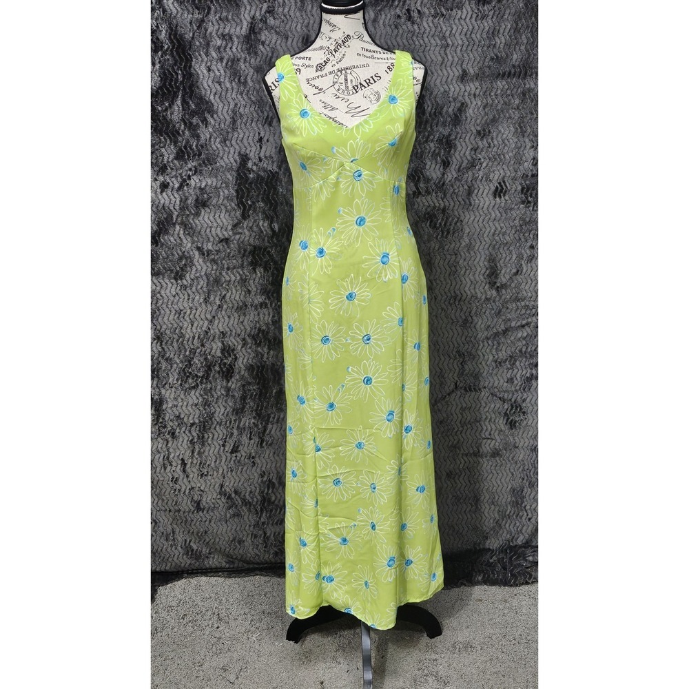 Vtg Rampage Maxi Dress Juniors 5 Sun Flower Babydoll 90s Y2K Retro Hoco‎ Prom